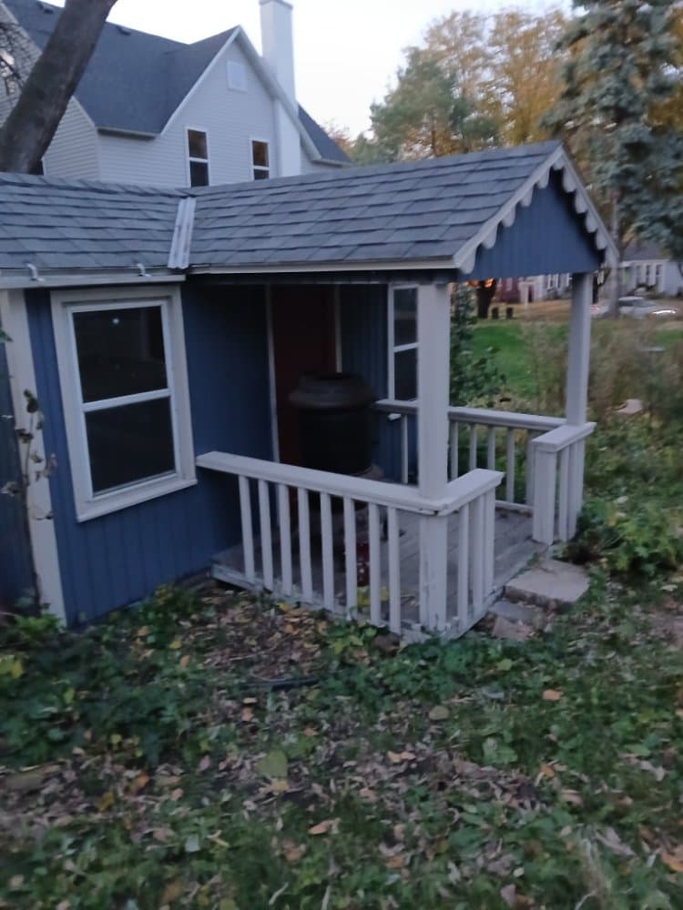 A playhouse we painted to match